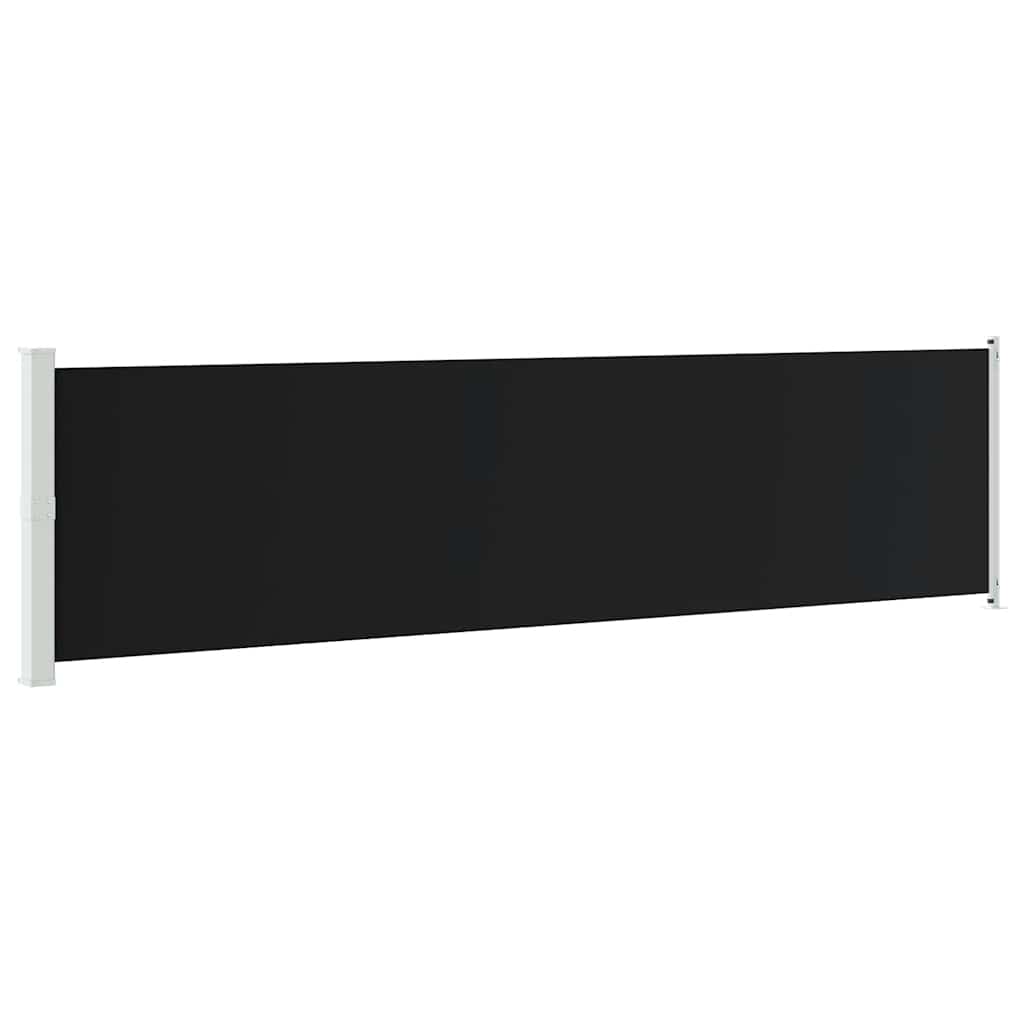 Patio Retractable Side Awning 600x160 cm Black