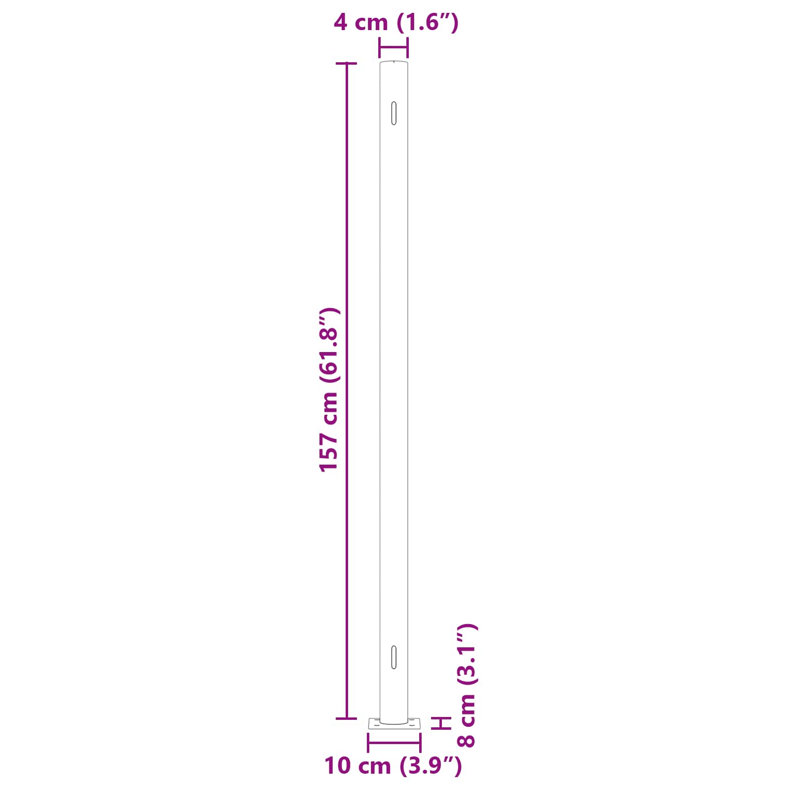 Patio Retractable Side Awning 600x160 cm Black