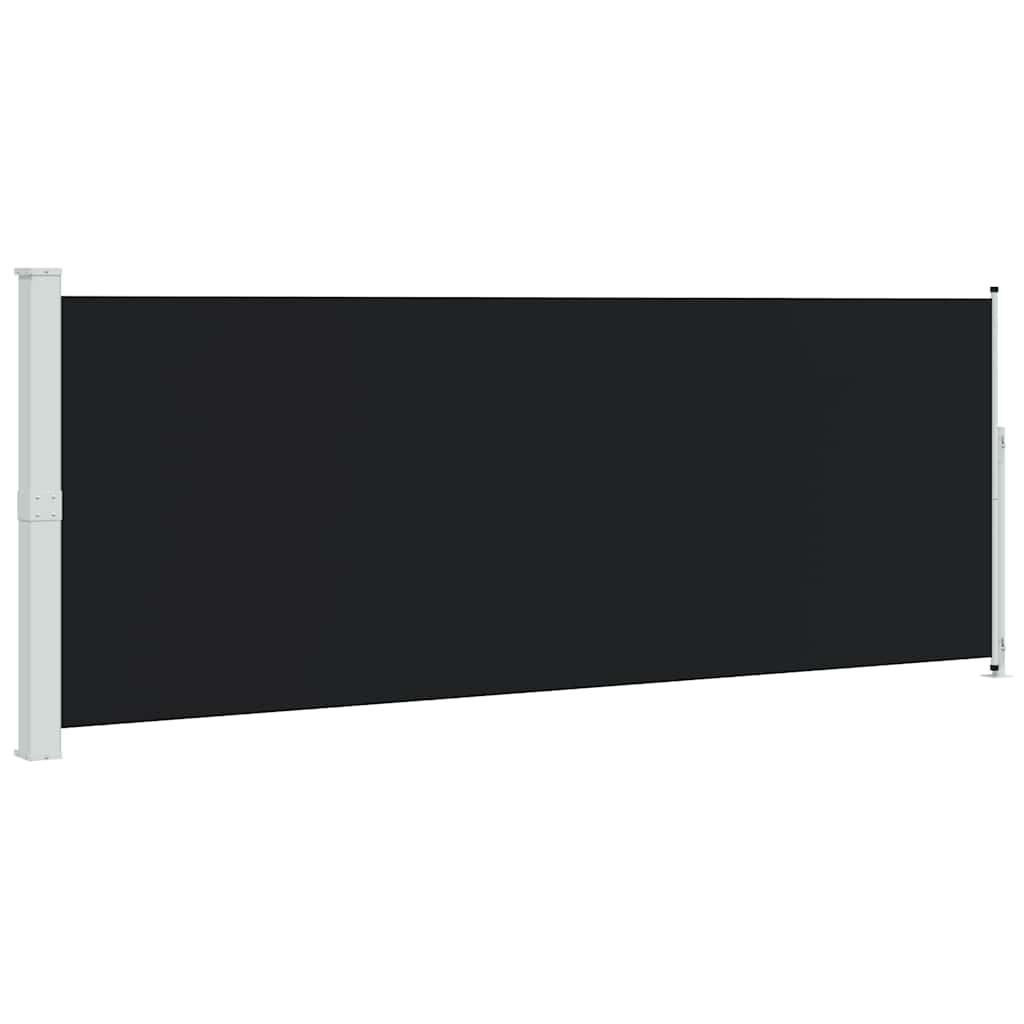 Patio Retractable Side Awning 180x500cm Black
