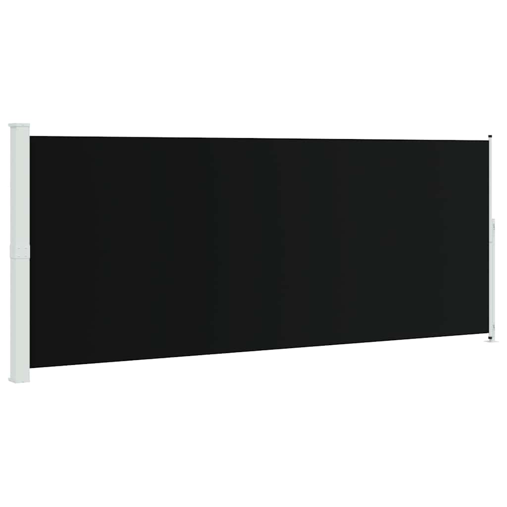Patio Retractable Side Awning 200x500cm Black