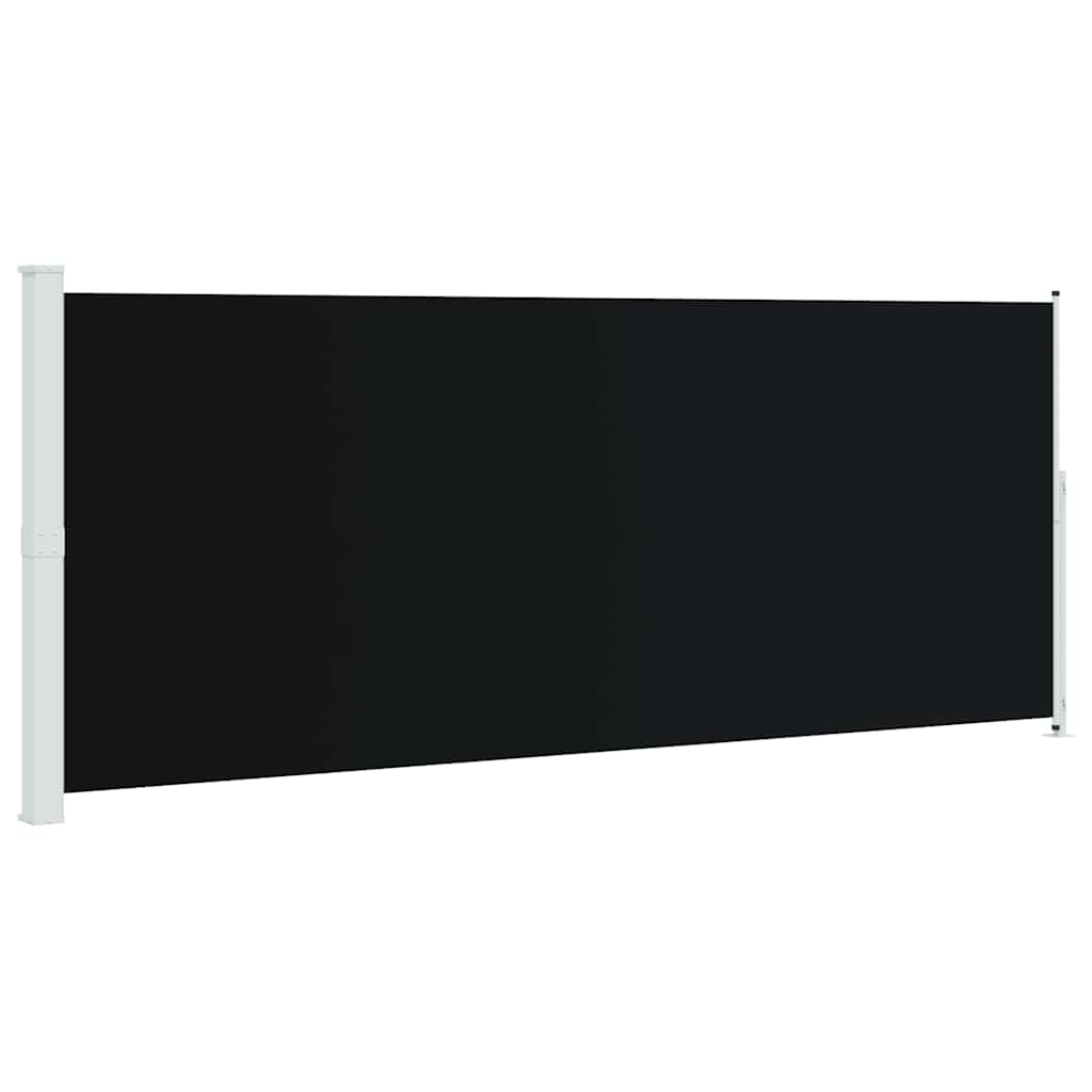 Patio Retractable Side Awning 200x514cm Black