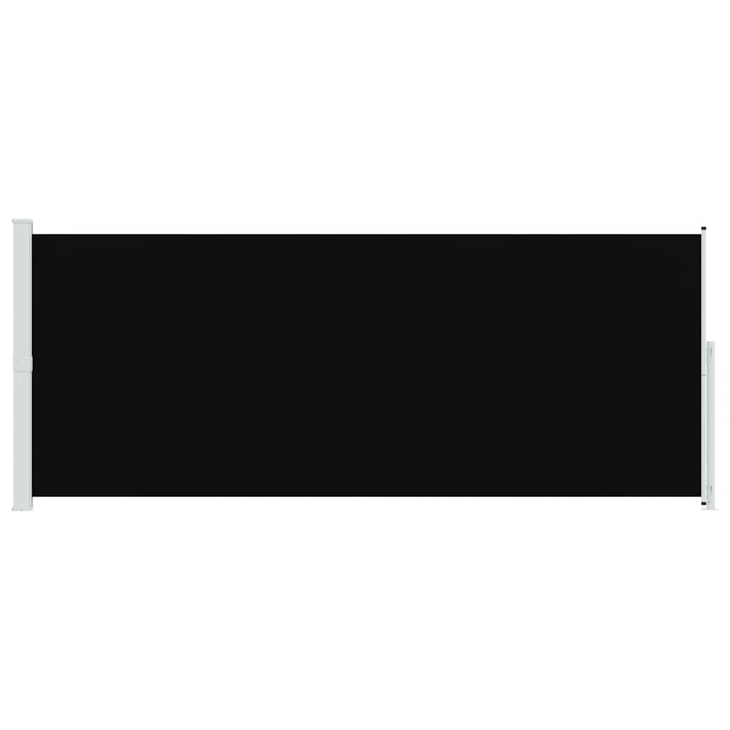 Patio Retractable Side Awning 200x500cm Black