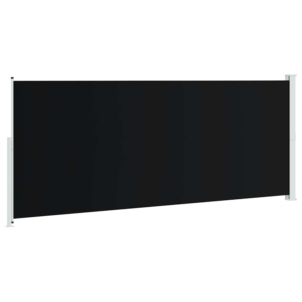 Patio Retractable Side Awning 200x500cm Black