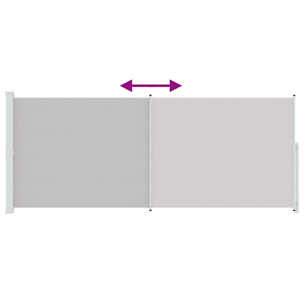 Patio Retractable Side Awning 200x500cm Grey
