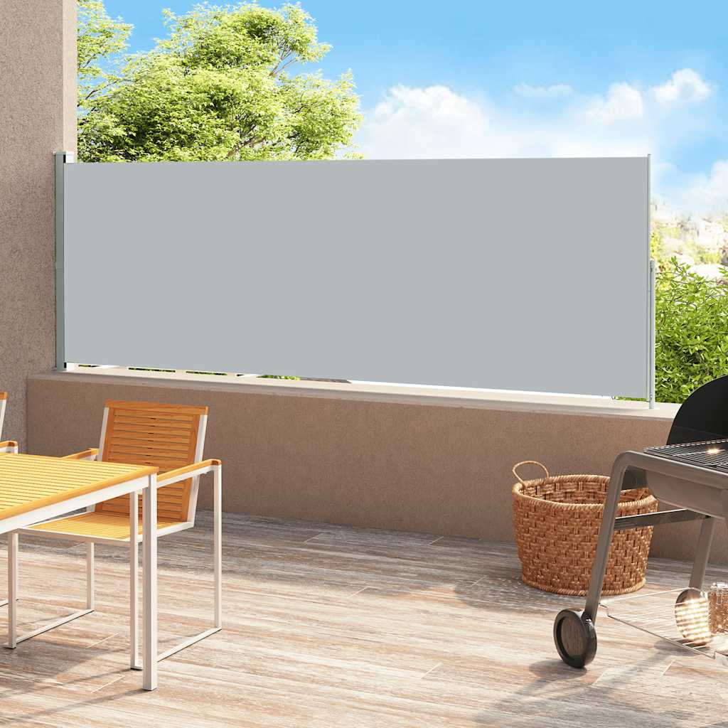 Patio Retractable Side Awning 200x514cm Grey