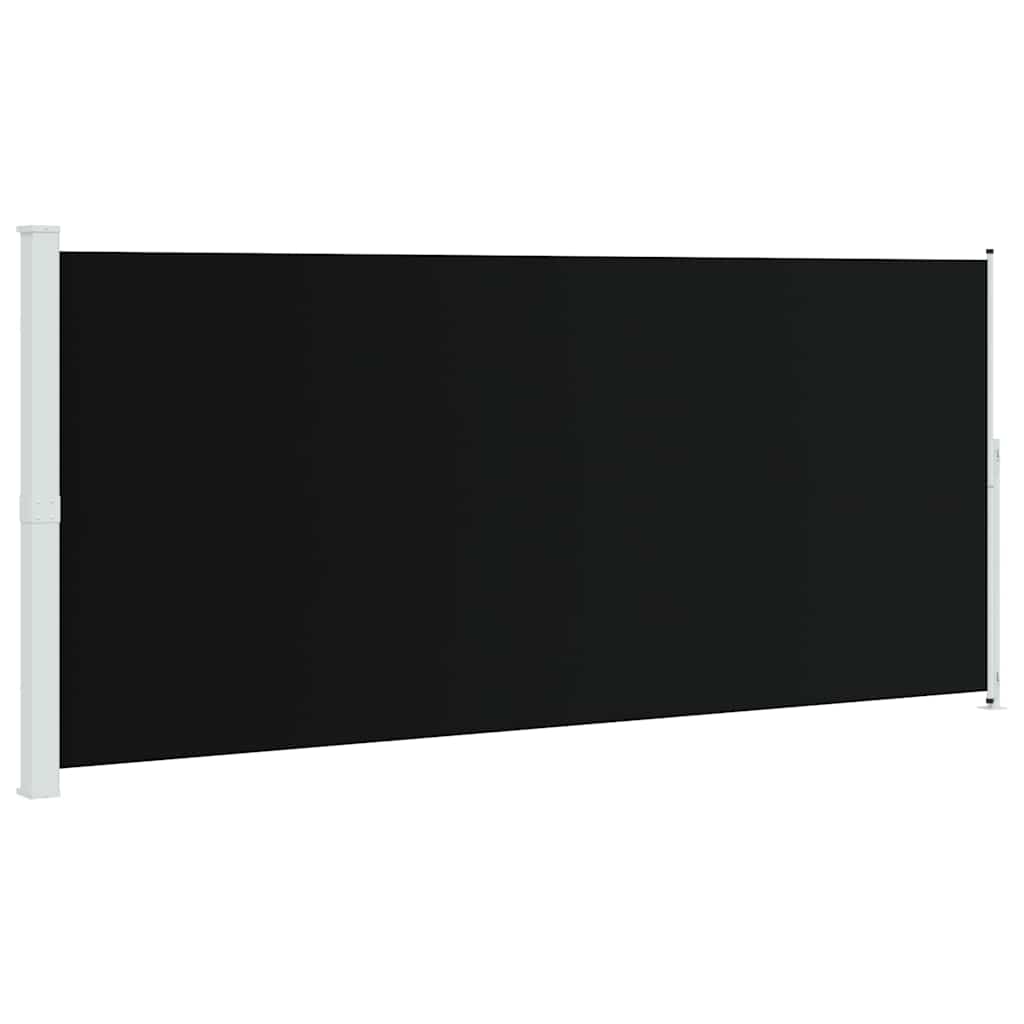 Patio Retractable Side Awning 220x500cm Black