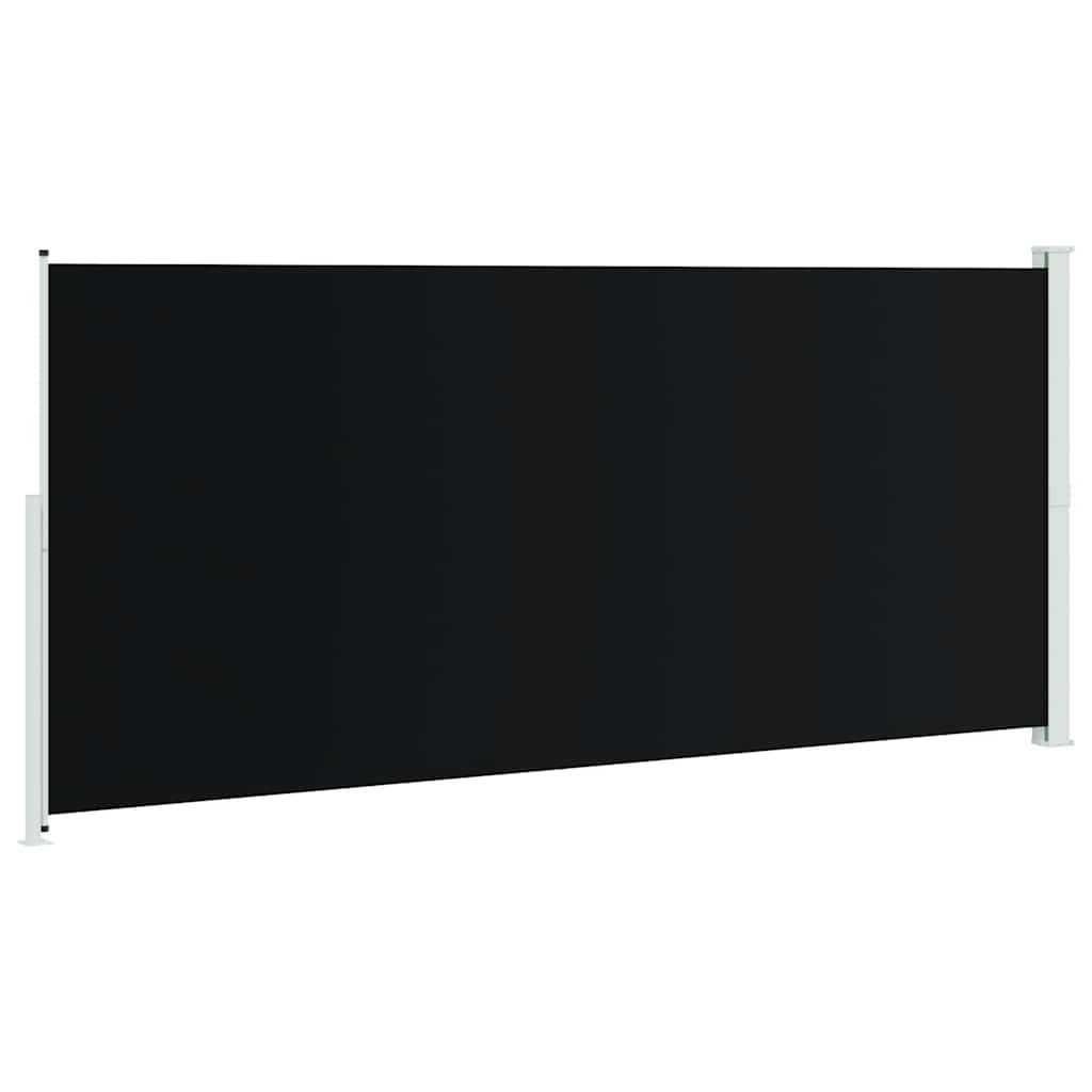 Patio Retractable Side Awning 220x500cm Black