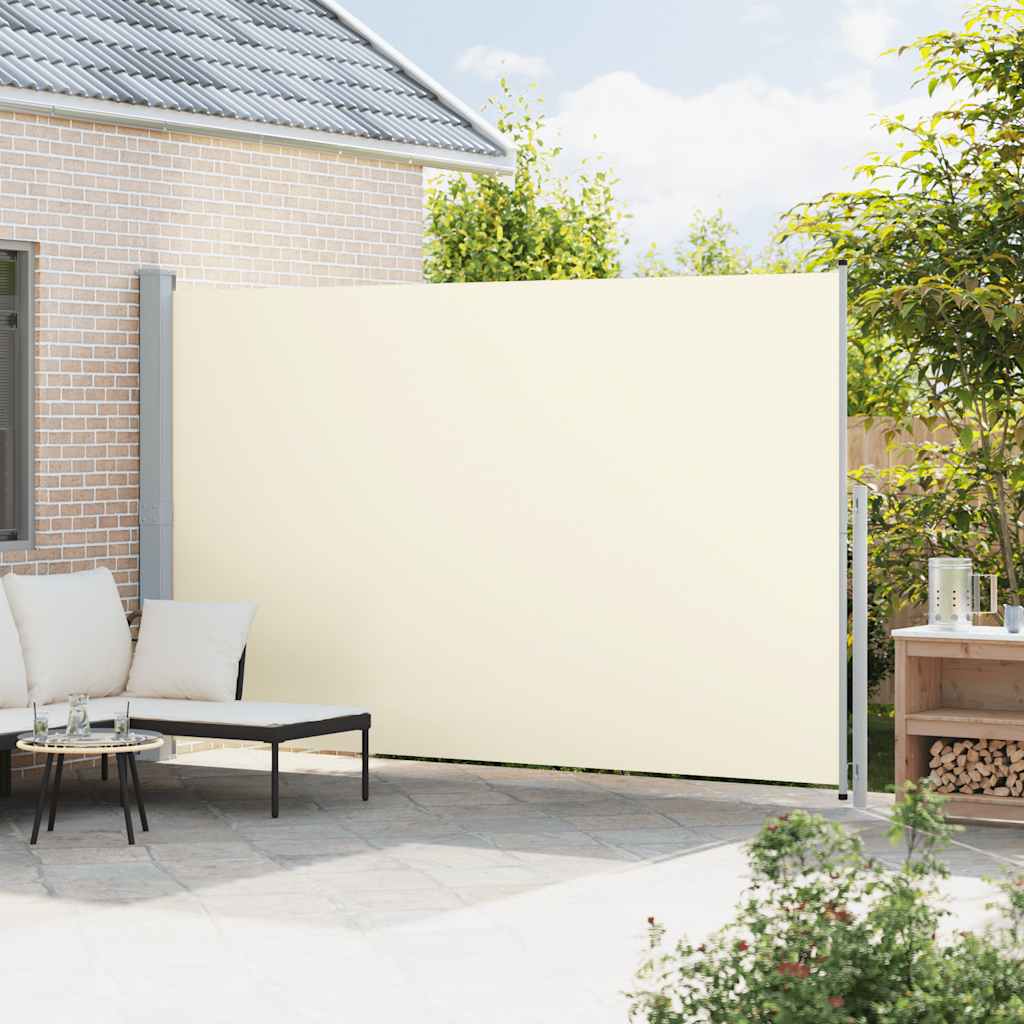 Patio Retractable Side Awning 220x500cm Cream