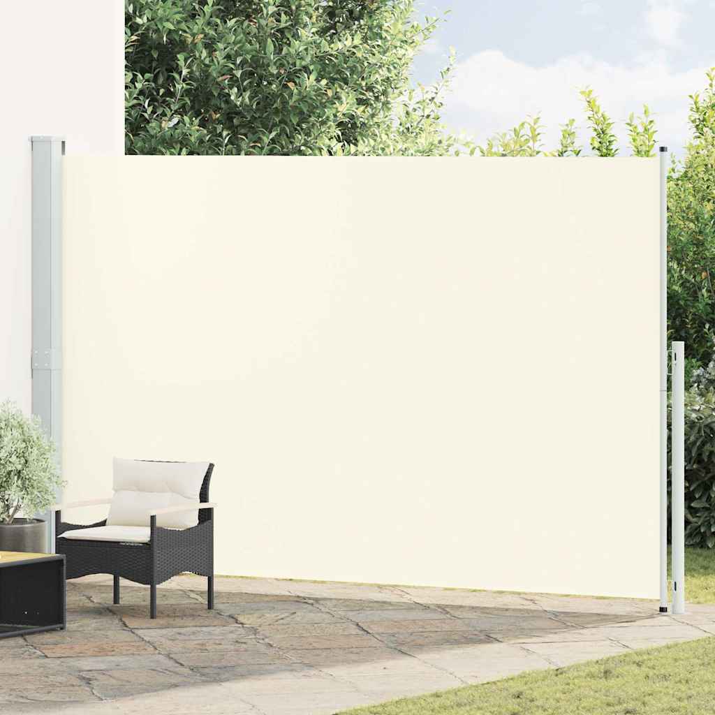 Patio Retractable Side Awning 220x514cm Cream