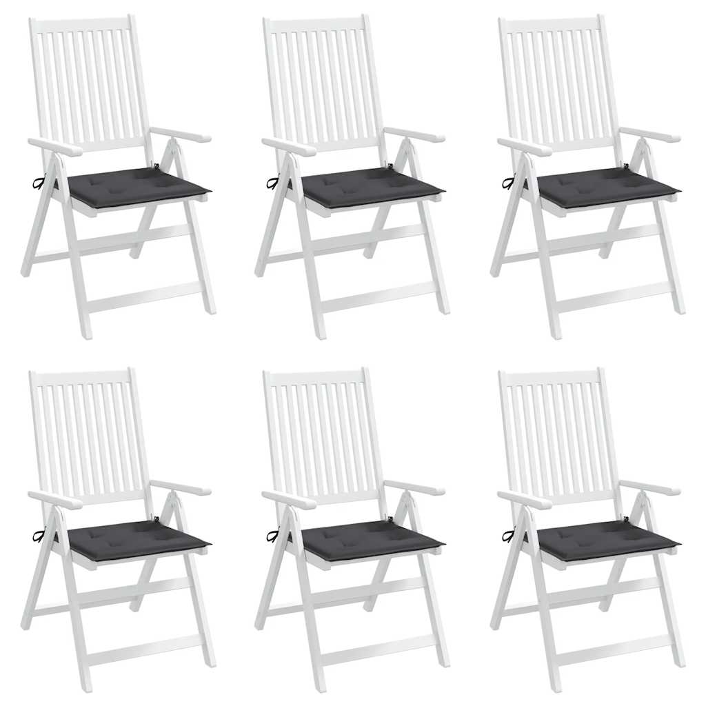 Garden Chair Cushions 6 pcs Anthracite 40x40x3 cm Oxford Fabric