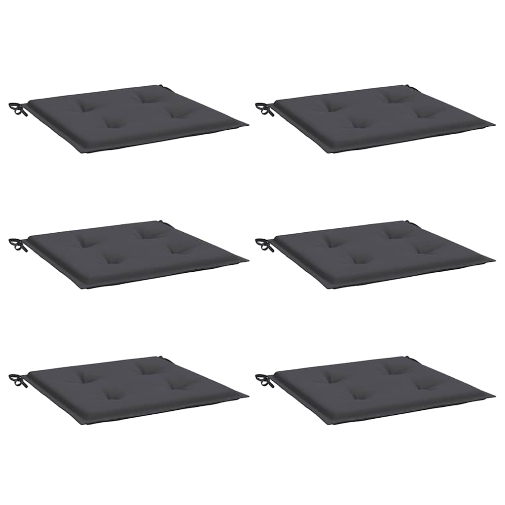 Garden Chair Cushions 6 pcs Anthracite 50x50x4 cm Oxford Fabric