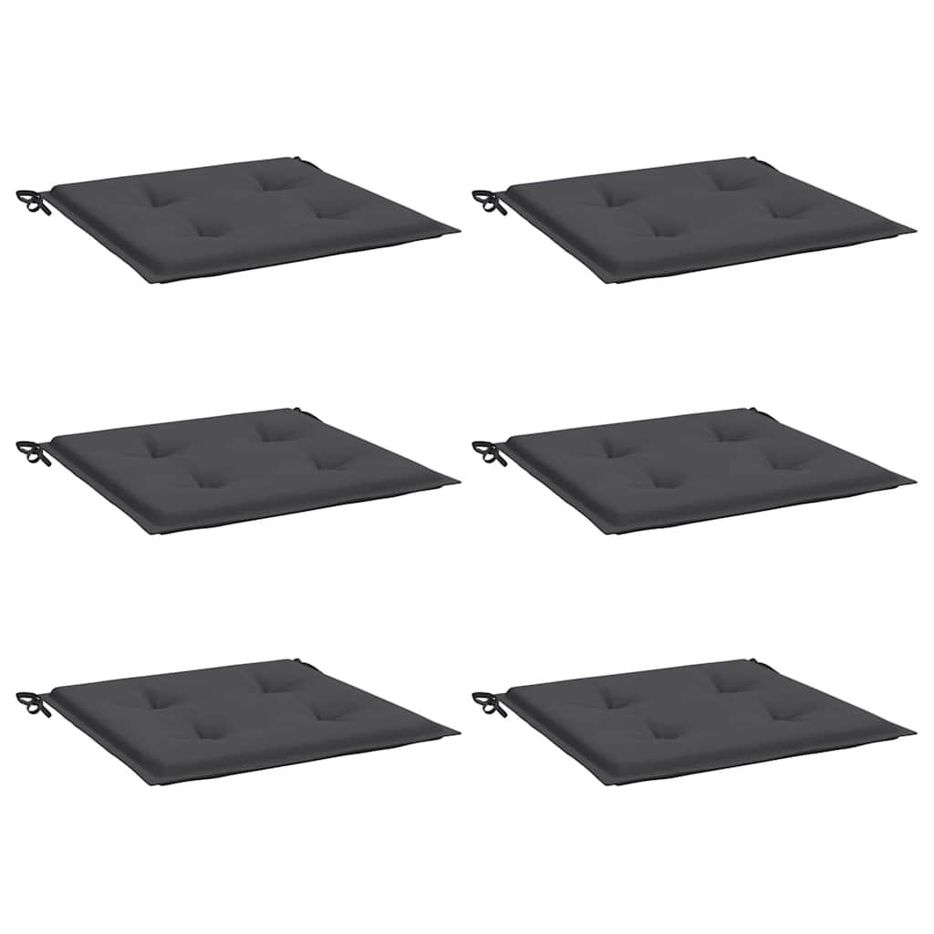 Garden Chair Cushions 6 pcs Anthracite 50x50x3 cm Oxford Fabric