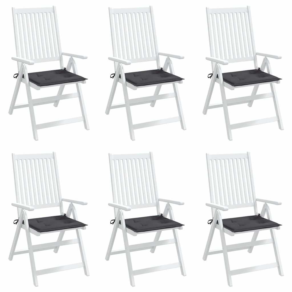 Garden Chair Cushions 6 pcs Anthracite 50x50x3 cm Oxford Fabric