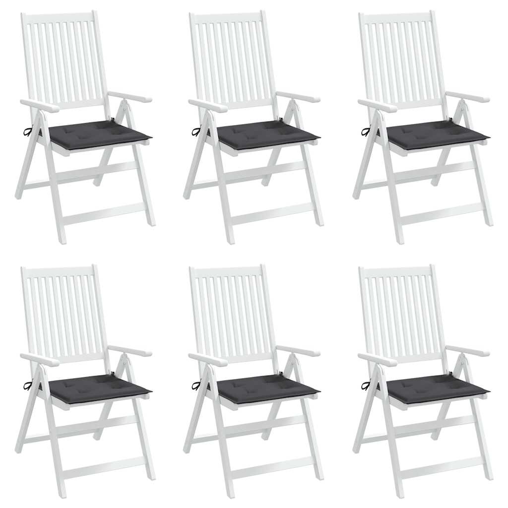 Garden Chair Cushions 6 pcs Anthracite 50x50x3 cm Oxford Fabric