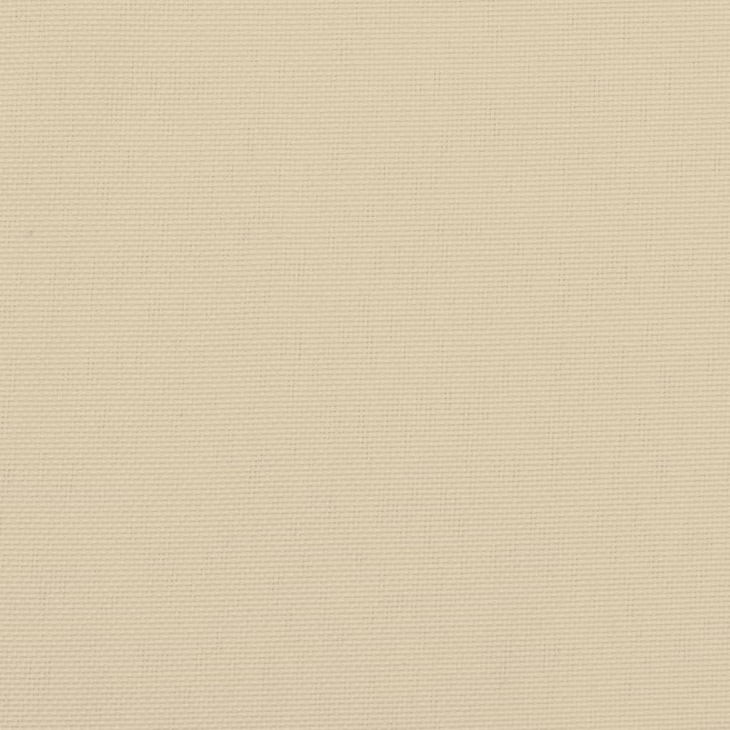 Garden Highback Chair Cushions 6 pcs Beige 120x50x3 cm Fabric