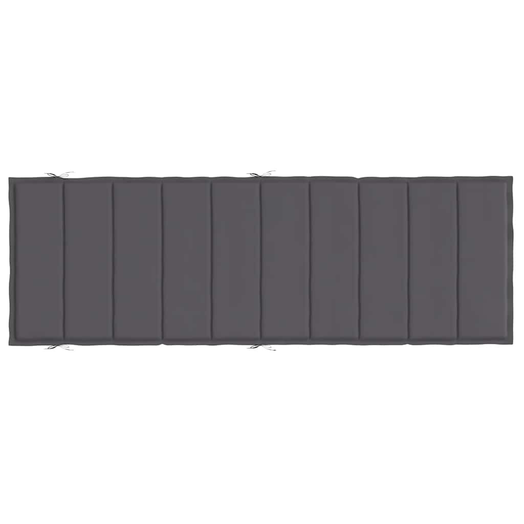 Sun Lounger Cushion Anthracite 186x58x4cm Oxford Fabric