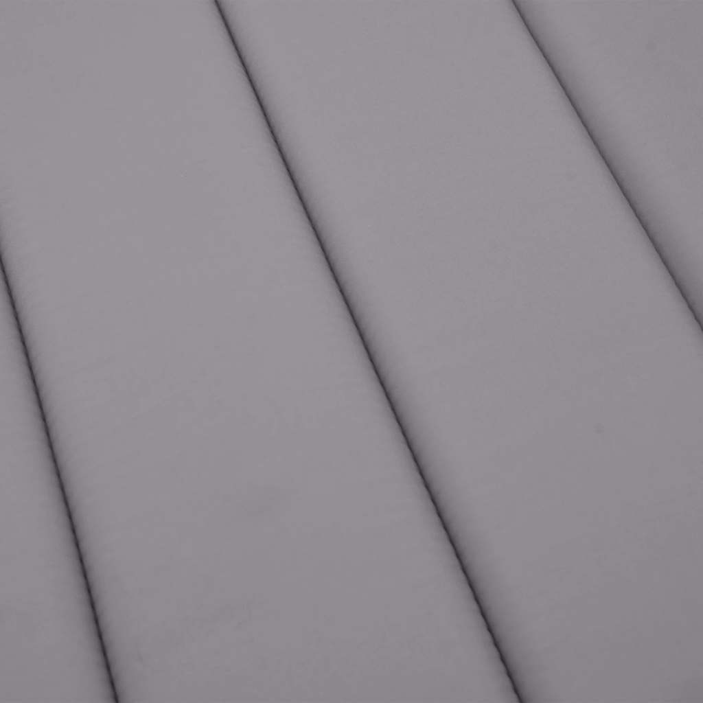 Sun Lounger Cushion Grey 186x58x4cm Oxford Fabric