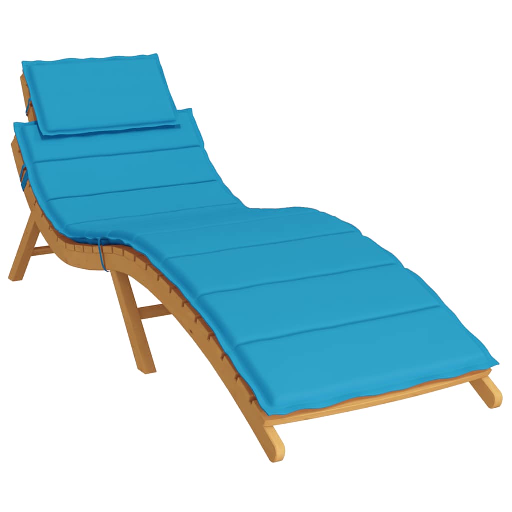 Sun Lounger Cushion Blue 186x58x4cm Oxford Fabric