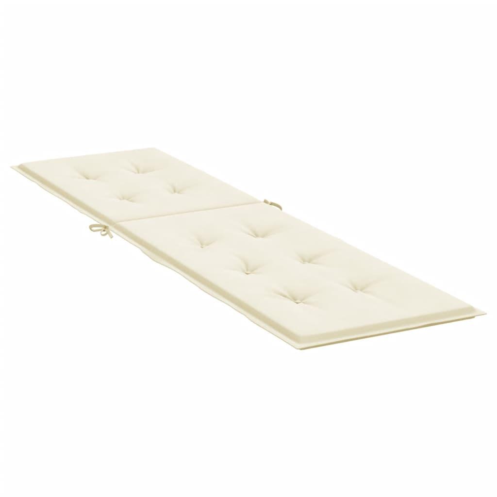 Deck Chair Cushion Cream (75+105)x50x4 cm