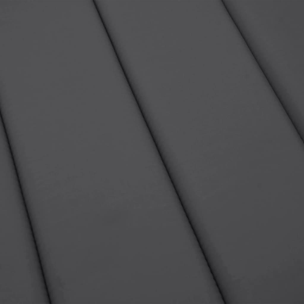 Sun Lounger Cushion Anthracite 200x50x3cm Oxford Fabric