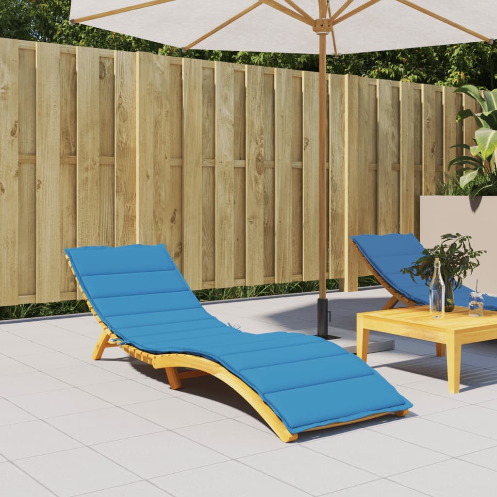 Sun Lounger Cushion Blue 200x50x3cm Oxford Fabric