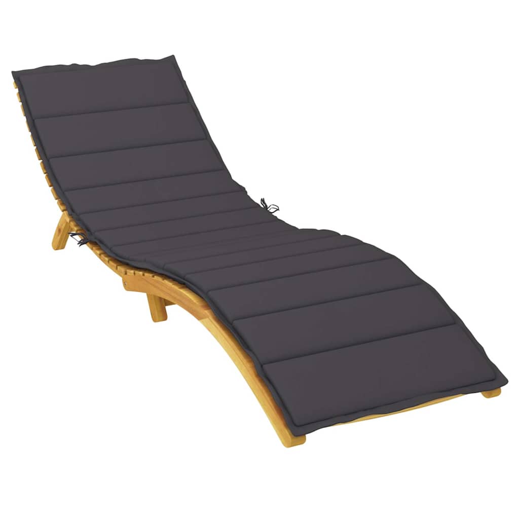 Sun lounger cushion Oxford fabric (100% polyester) Black