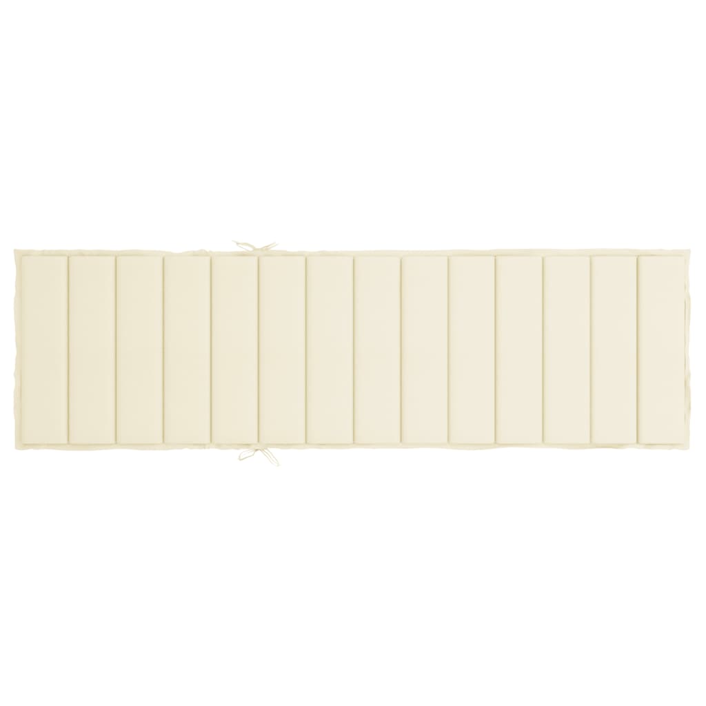Sun Lounger Cushion Cream 200x70x3cm Oxford Fabric