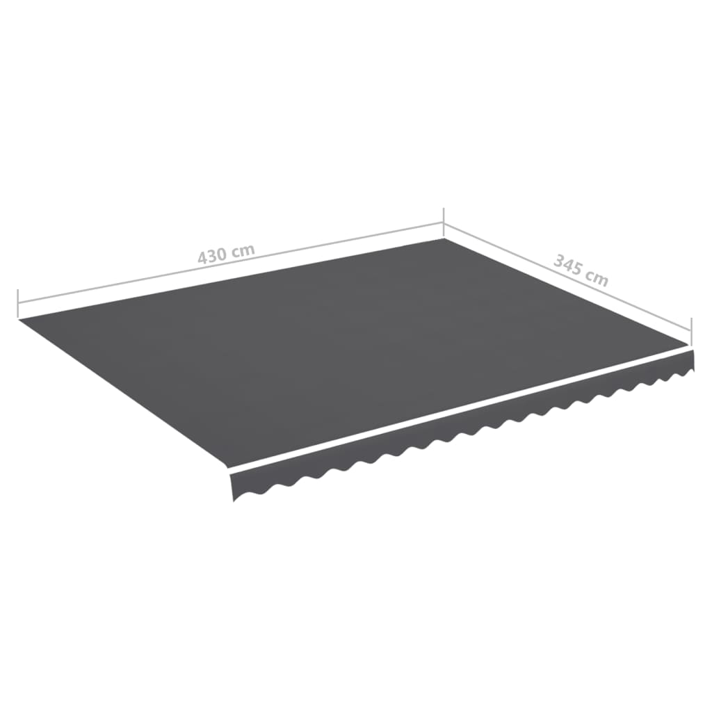 Awning Replacement Fabric Anthracite 450x350 cm Polyester