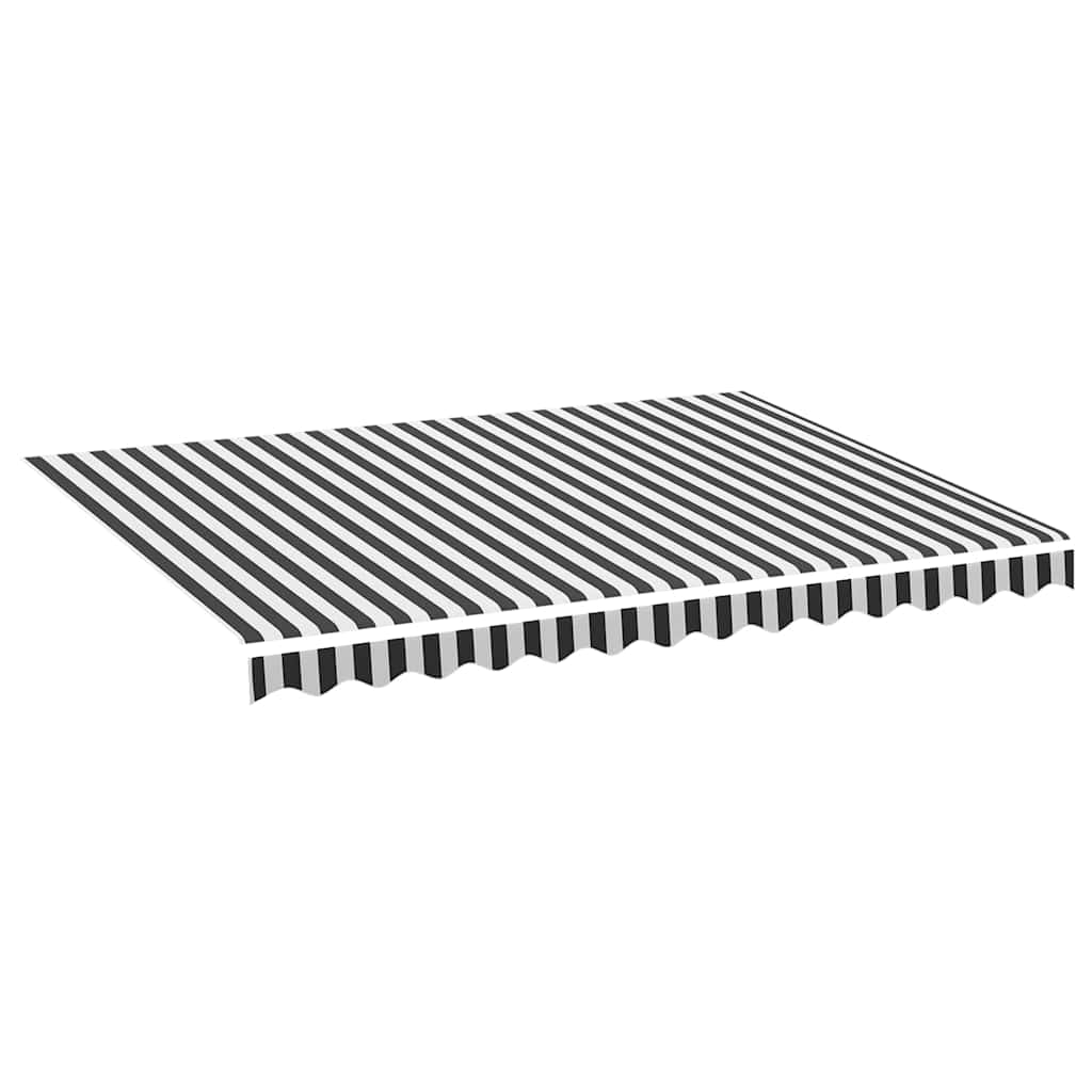 Awning Replacement Fabric Anthracite and White 350x250 cm