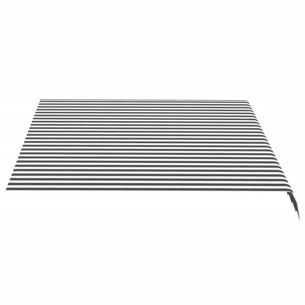 Awning Replacement Fabric Anthracite and White 350x250 cm