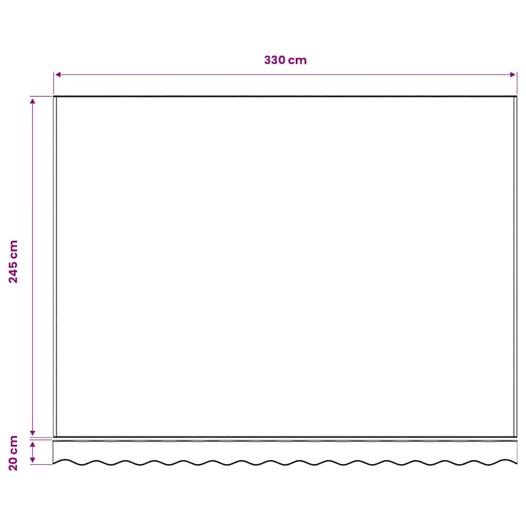 Awning Replacement Fabric Anthracite and White 350x250 cm