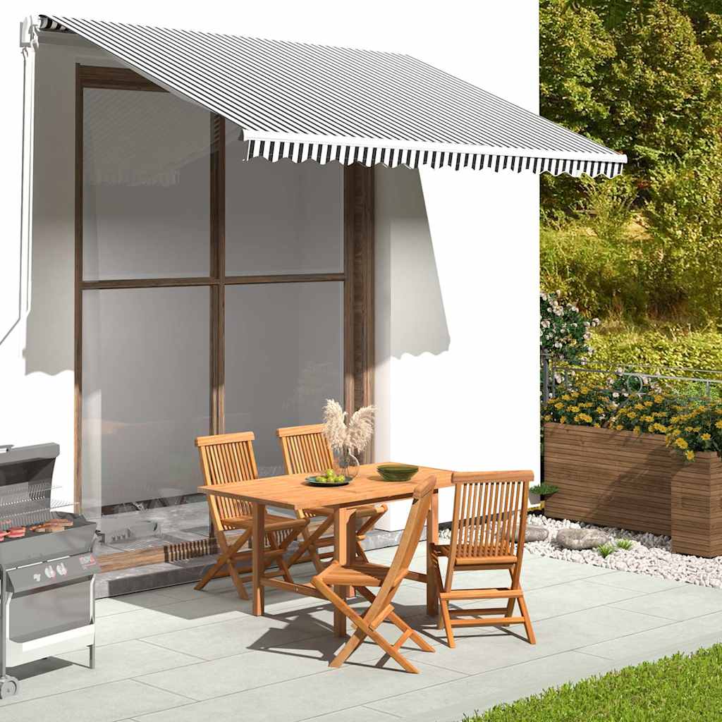 Awning Replacement Fabric Anthracite and White 350x250 cm