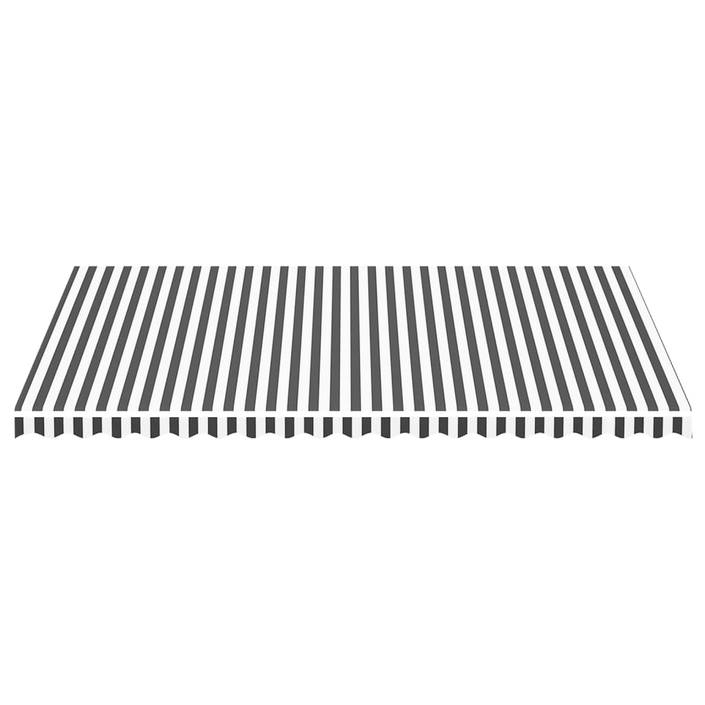 Awning Replacement Fabric Anthracite and White 500x300 cm
