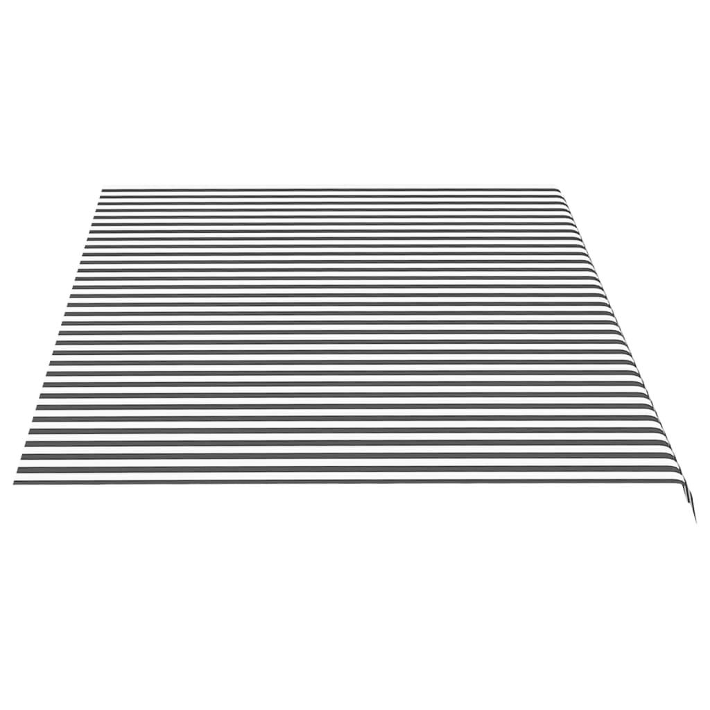 Awning Replacement Fabric Anthracite and White 500x300 cm