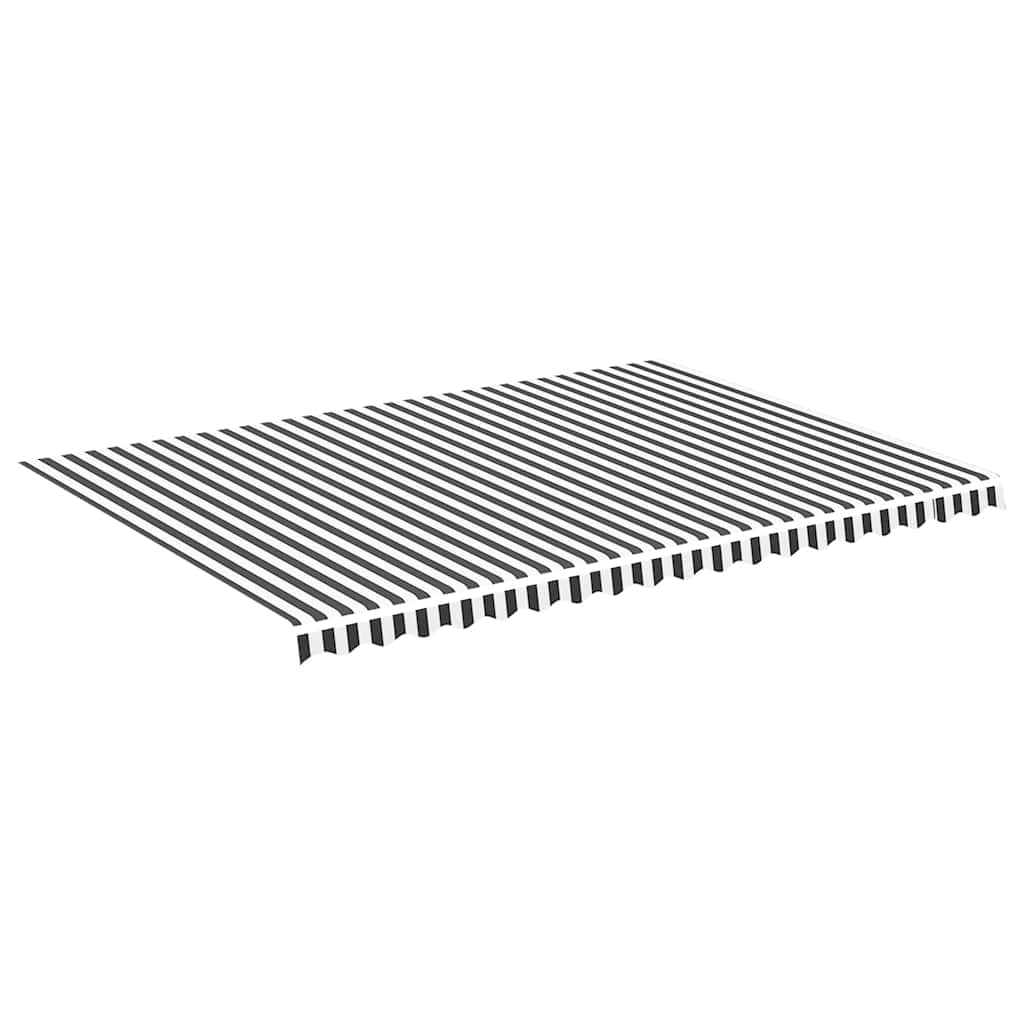Awning Replacement Fabric Anthracite and White 500x350 cm