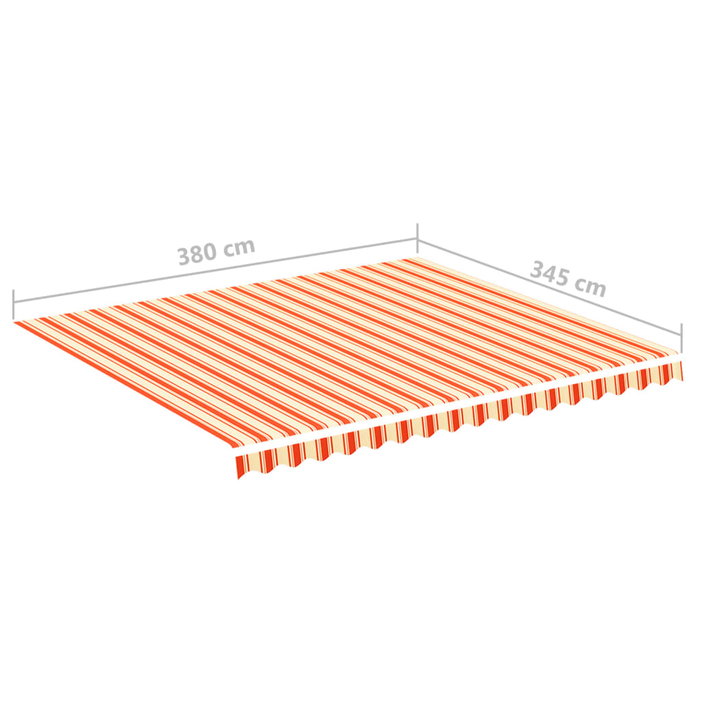 Awning Replacement Fabric Yellow and Orange 400x350cm Polyester