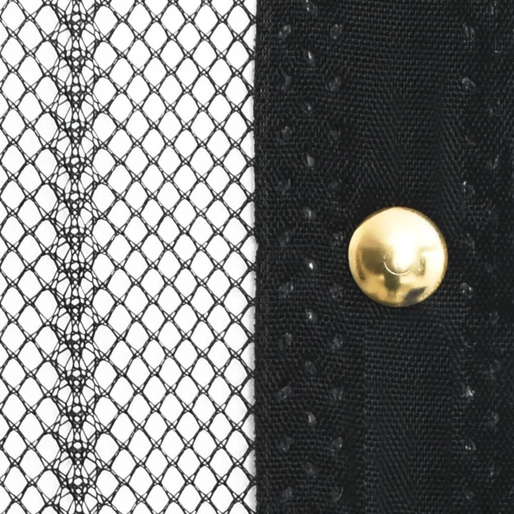 Insect Door Curtains 2 pcs with Magnet Blocks Black 220x130 cm