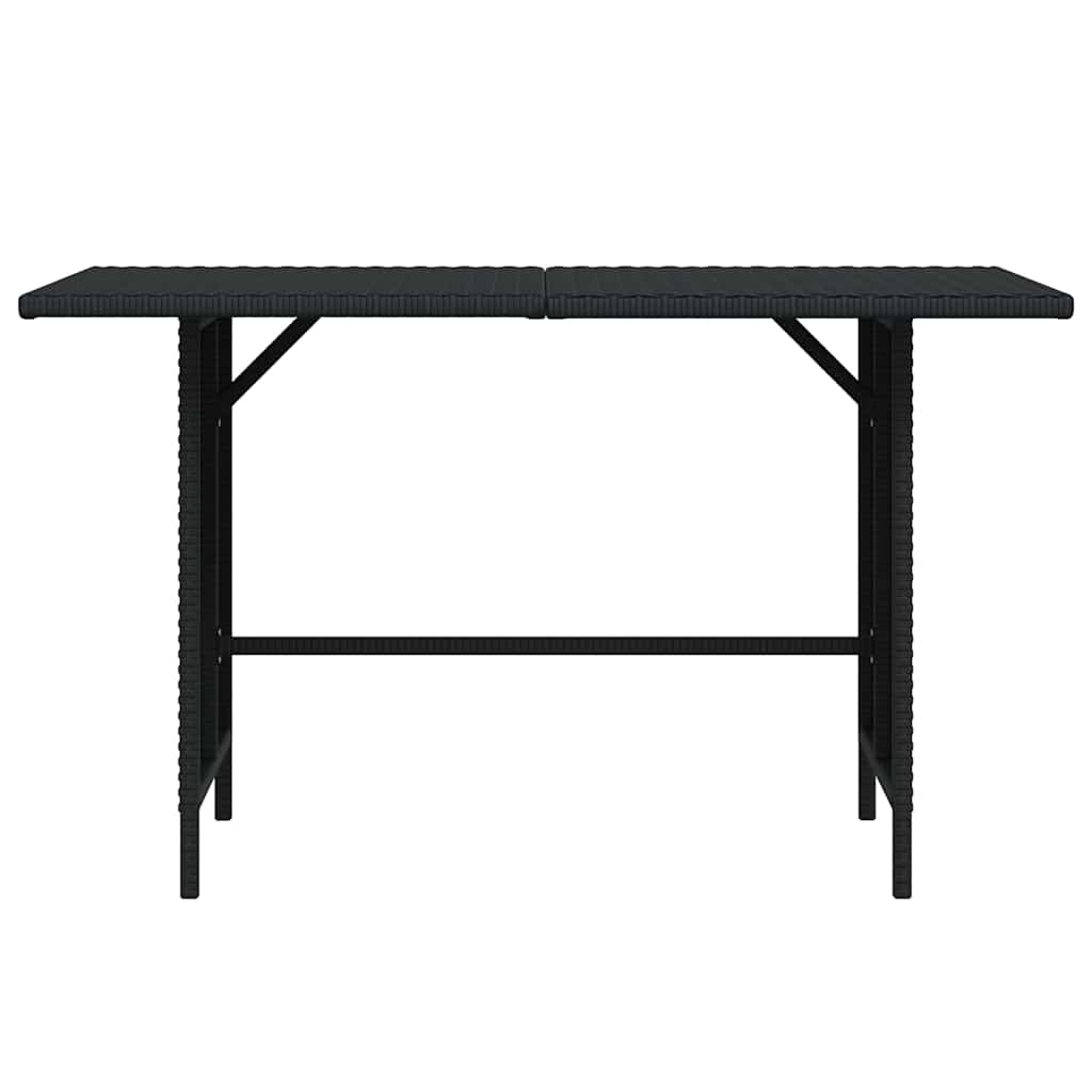Garden Dining Table Black 110x70x65 cm Poly Rattan