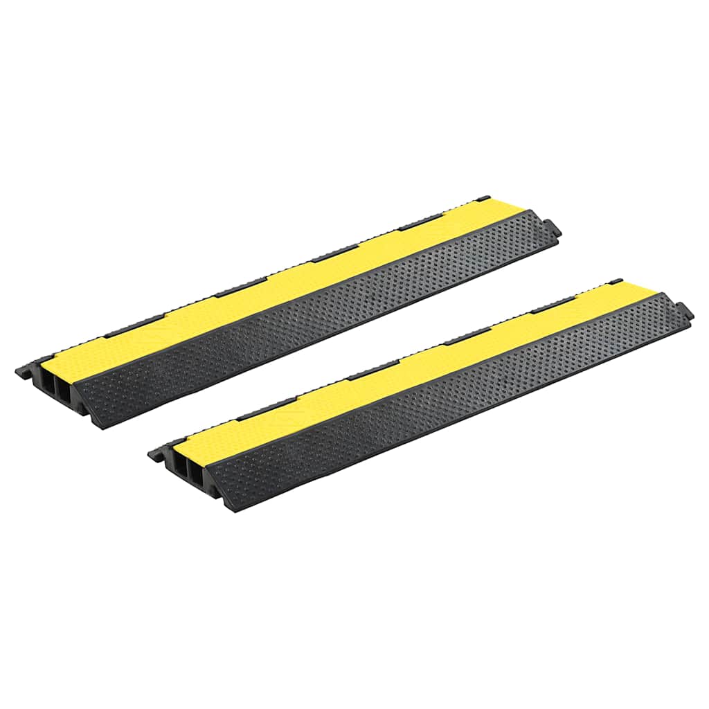 Cable Protector Ramps 2 pcs 2 Channels Rubber 101,5 cm