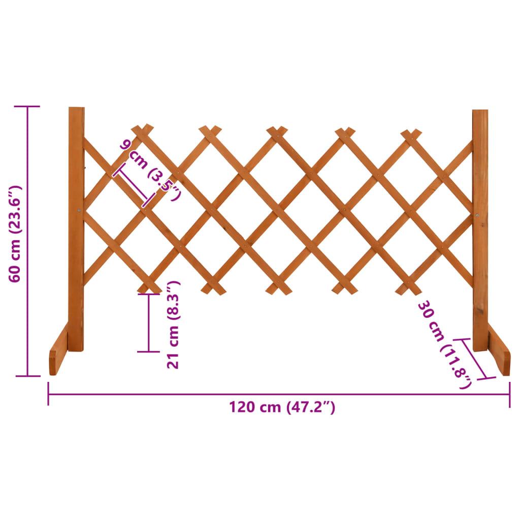 Garden Trellis Fence Orange 120x60 cm Solid Firwood