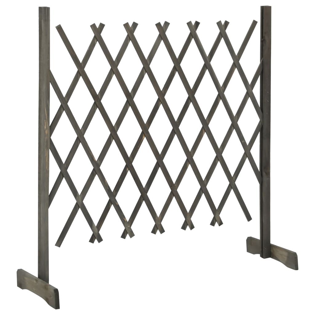 Garden Trellis Fence Grey 120x90 cm Solid Firwood