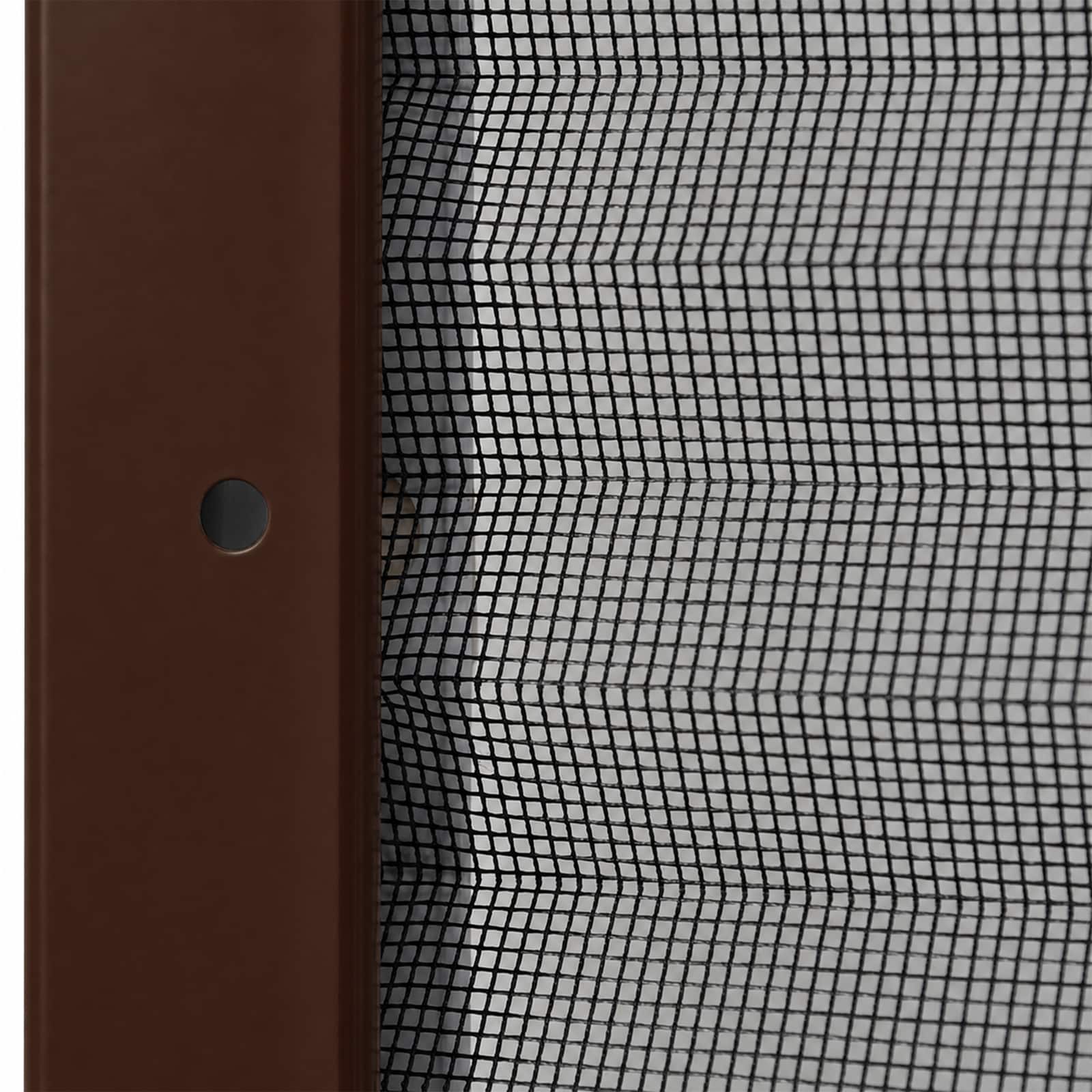Plisse Insect Screen for Windows Aluminium Brown 80x100 cm