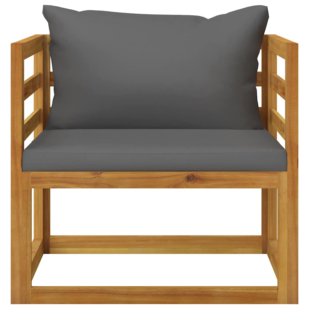 6 Piece Garden Lounge Set with Cushion Solid Acacia Wood