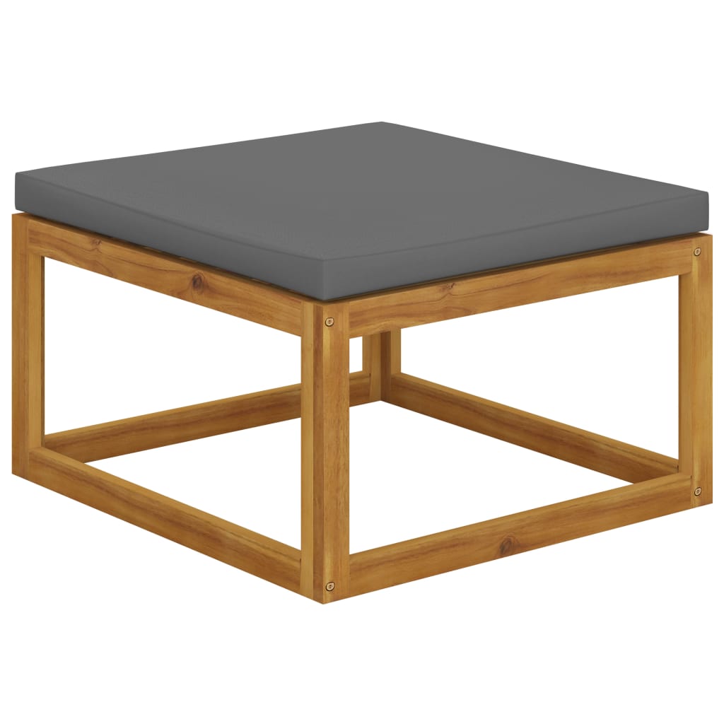 4 Piece Garden Lounge Set with Cushion Solid Acacia Wood