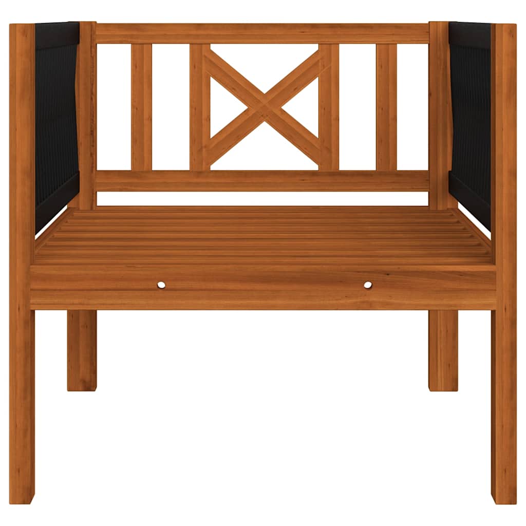 7 Piece Garden Lounge Set with Cushions Cream Wood Acacia&Rope