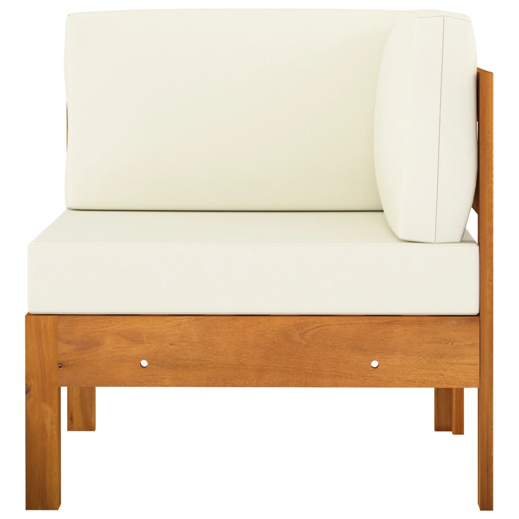 5 Piece Garden Lounge Set with Cushions 100x60 cm Acacia Wood
