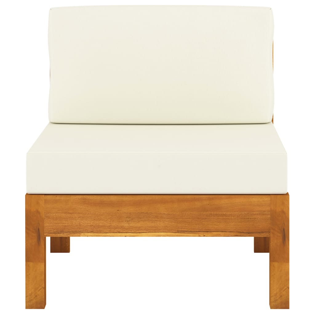 6 Piece Garden Lounge Set with Cushions 100x60 cm Acacia Wood