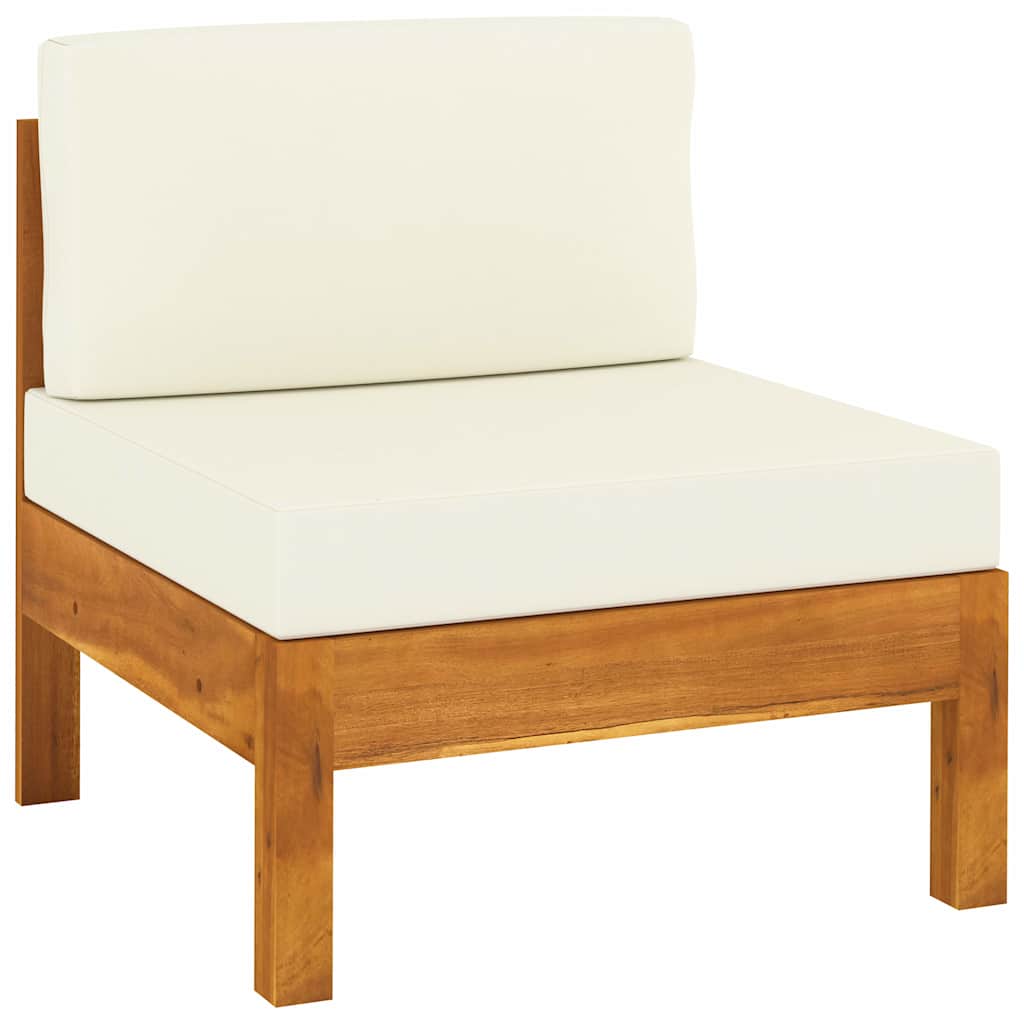 10 Piece Garden Lounge Set with Cushions 100x60 cm Acacia Wood