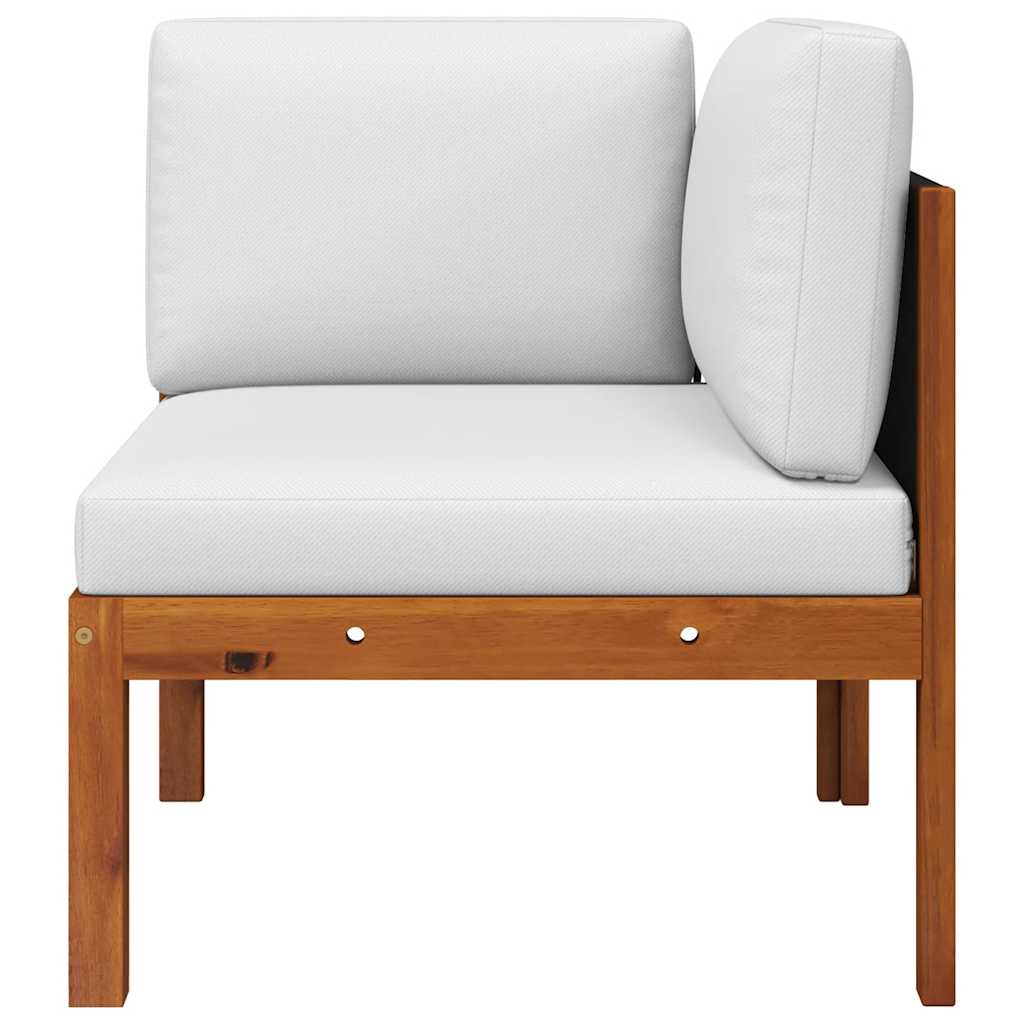 2 Piece Garden Lounge Set with Cushions Wood Acacia&Rope