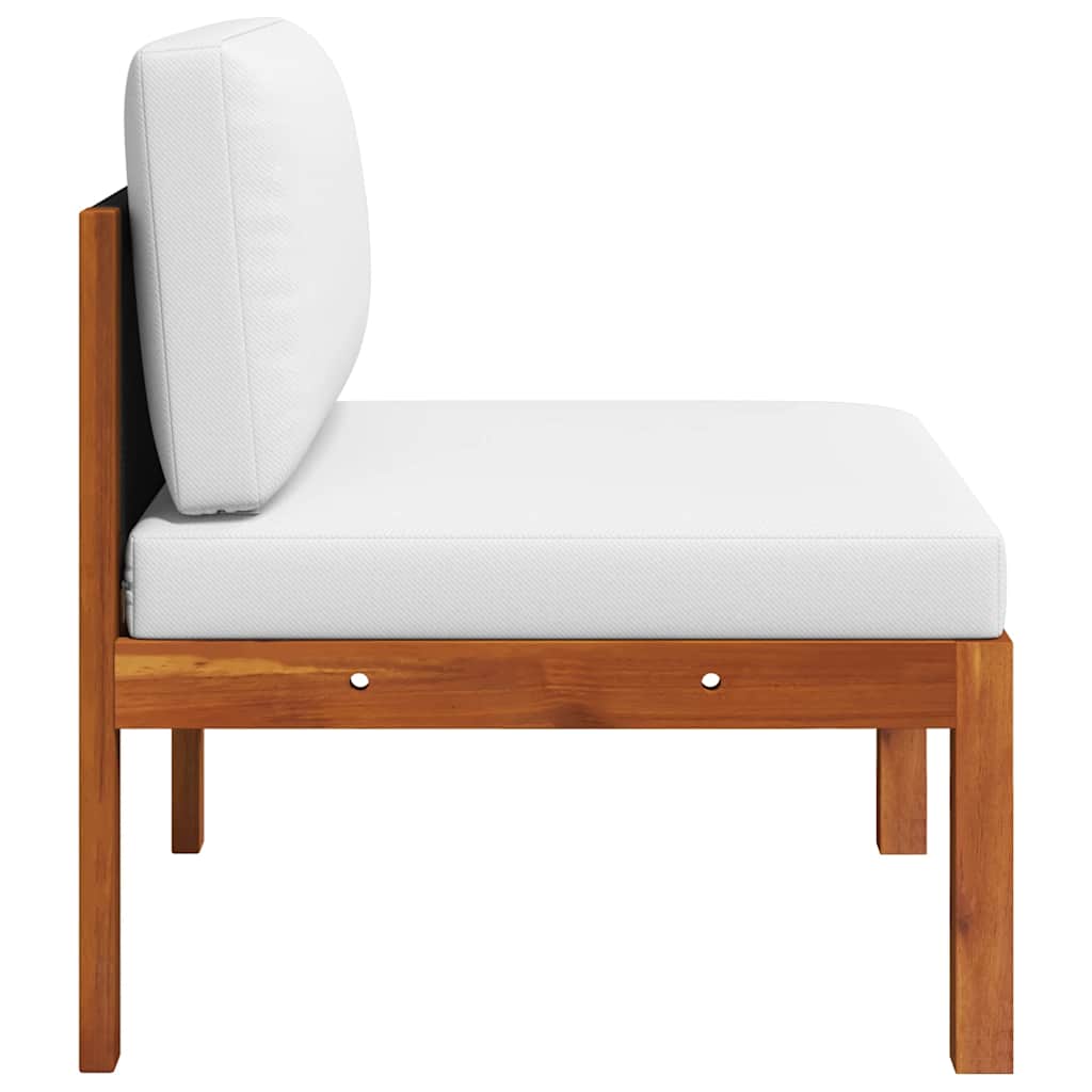 2 Piece Garden Lounge Set with Cushions Wood Acacia&Rope